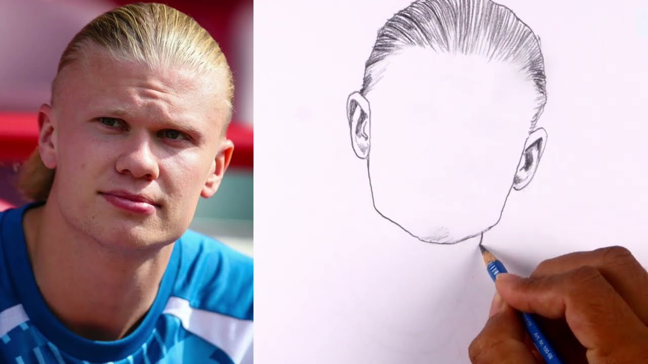 Erling Haaland Norwegian Footballer | How to Draw Erling Haaland Easy