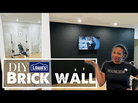 Starting our HOME GYM! | DIY Faux Brick Accent Wall | House to Home Update