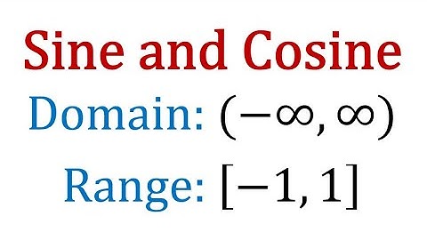 The Domain and Range of Sine and Cosine Functions