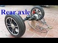 Tech  how to make electric car with oil disc brakes  rear axle of tram