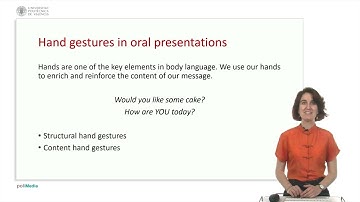 Hand gestures in oral presentations |  | UPV