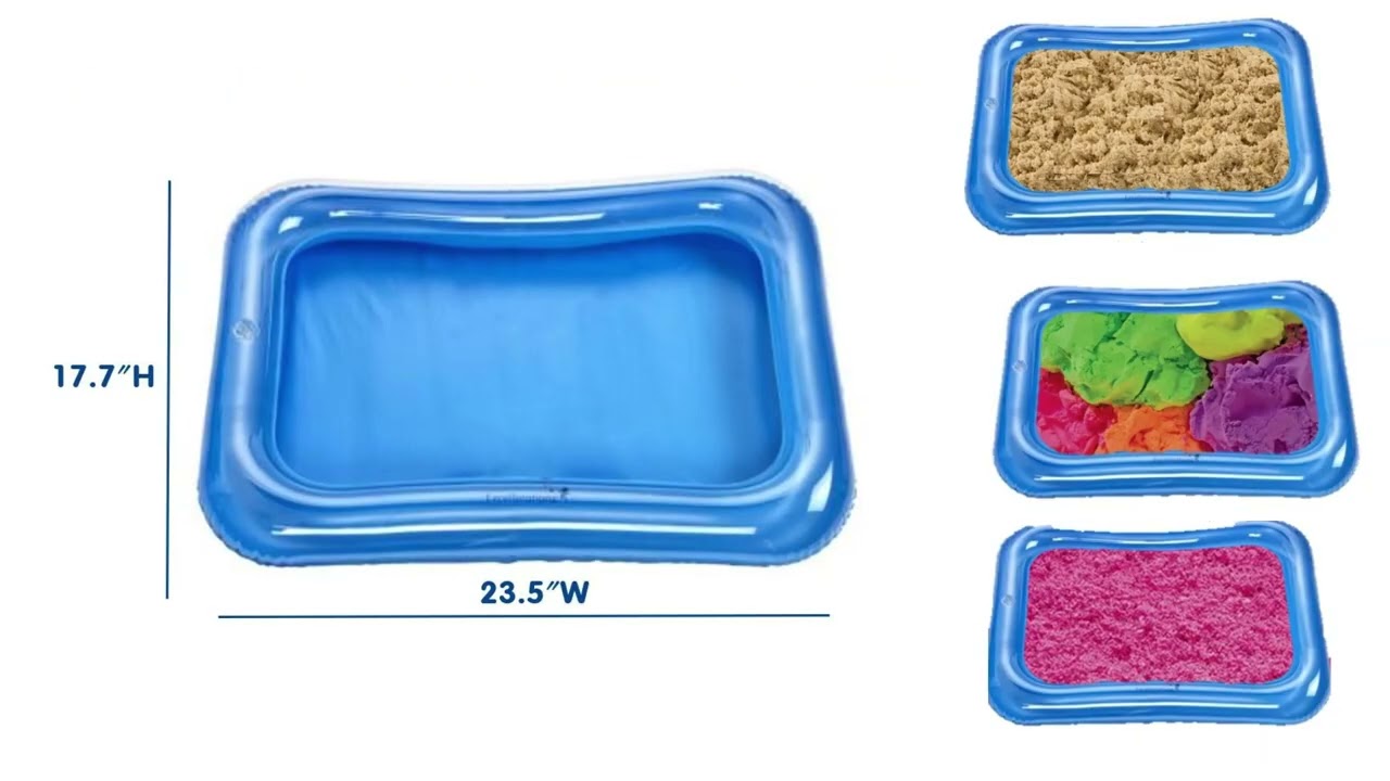 LEOKON Inflatable Portable Sensory Tray or Sand Box, Kinetic Play Sand  Tray, with 10000pcs Blue Water Beads and 30pcs creature water growing sea  toys – Product Testing Group