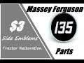 $3 Pair of Side Emblems for MF 135 || Self made Emblems || Massey Ferguson 135 ||