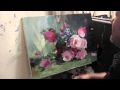 Букет цветов, научиться писать цветы, уроки масляной живописи, художник Сахаров