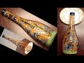 variety tree painting bottle art/quick bottle art/ simple bottle art/easy bottle art/bottle art idea