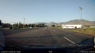 Truck turning down the wrong side of the road