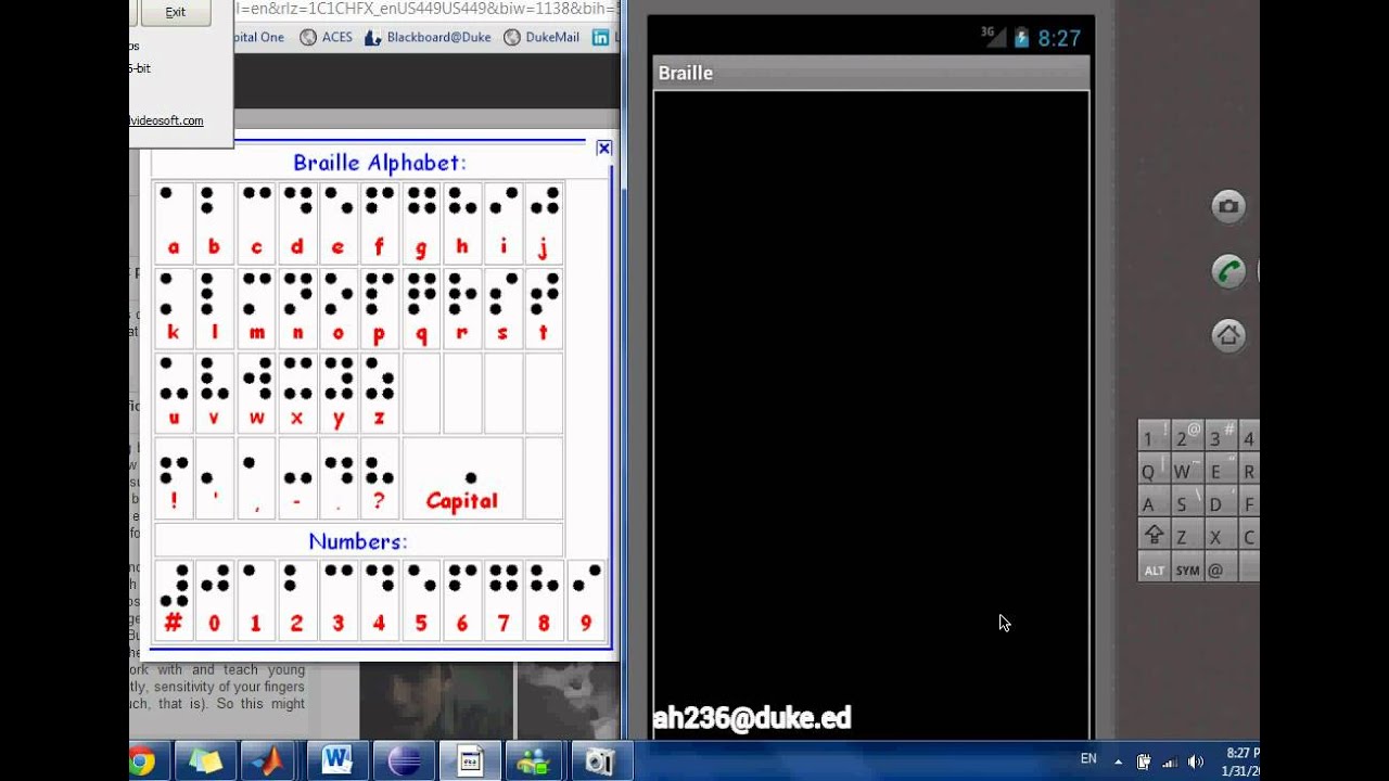 Braille note taker YouTube