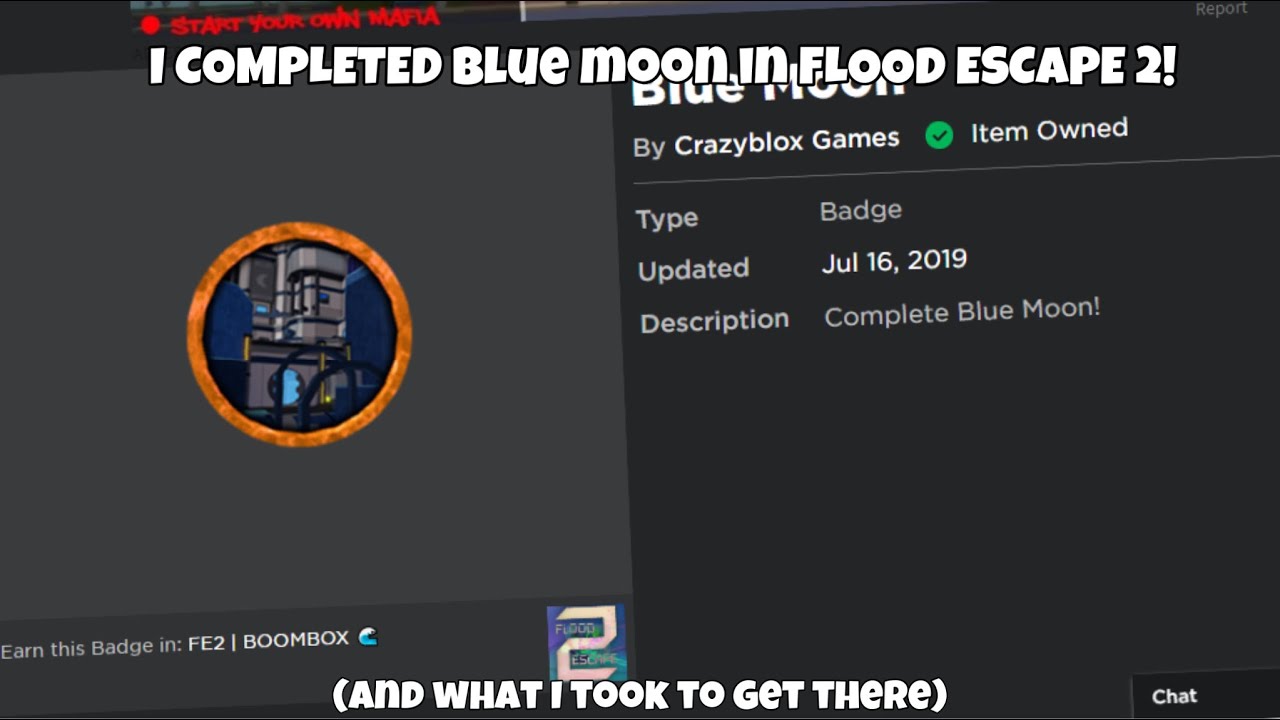 I Completed Blue Moon In Flood Escape 2 Roblox Youtube - roblox flood escape 2 blue moon backwards in official game