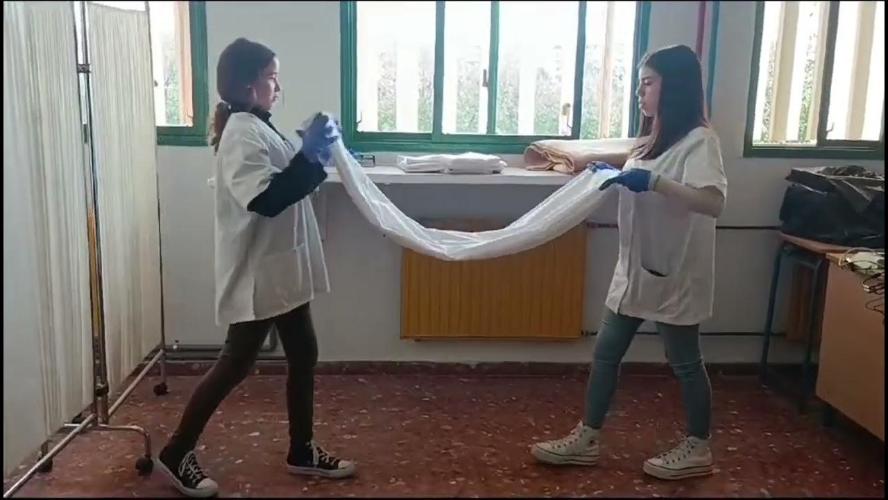 Cómo doblar la lencería de la cama hospitalaria YouTube