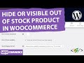 How to Hide or Visible Out of Stock Product in WooCommerce WordPress