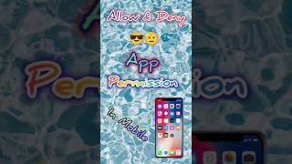 Permission Manager Allow and Deny App Permission #shorts #shortvideo #youtubeshorts