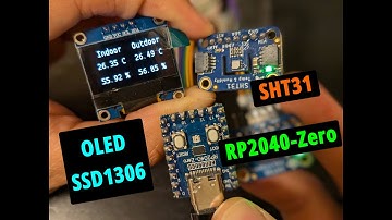 Air monitor with RP2040-Zero, SSD1306 oled screen and SHT31 sensors (I2C )