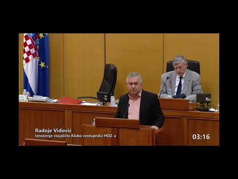 Zastupnik u Saboru RH Radoje Vidović govorio o zločinima Armije BiH nad Hrvatima u BiH