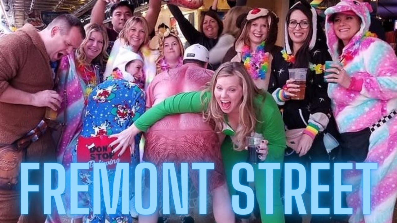 Fremont Street LIVE 🔴 Onesie Bar Crawl! Las Vegas YouTube