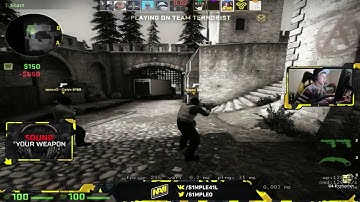 CS:GO - s1mple plays FPL on Cobblestone