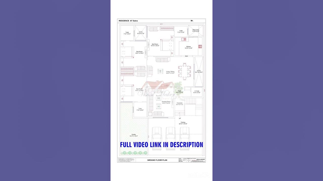 45x70-house-plan-single-story-north-facing-3-bedroom-visual-maker-youtube