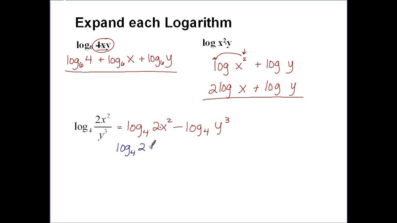 Expanding Logarithms - YouTube