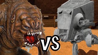 Rancor vs AT ST - Ai Battles and rideable rancor