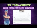 FREE Tool: Etsy Listing Generator