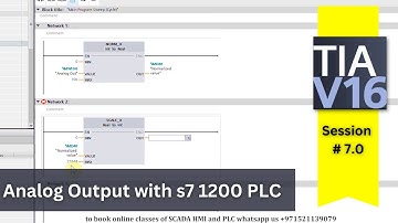 TIA Portal session #7.0 Analog Output with S71200 PLC and TIA PORTAL