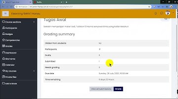 TUTORIAL MOODLE LMS SMKN 1 HANAU - BAGIAN 8 - MENILAI TUGAS