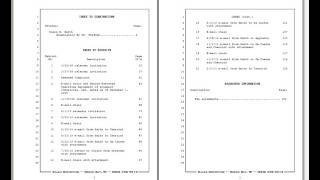 Split Table for Exhibit Index