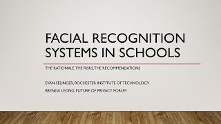 Special Webinar: Facial Recognition in Schools