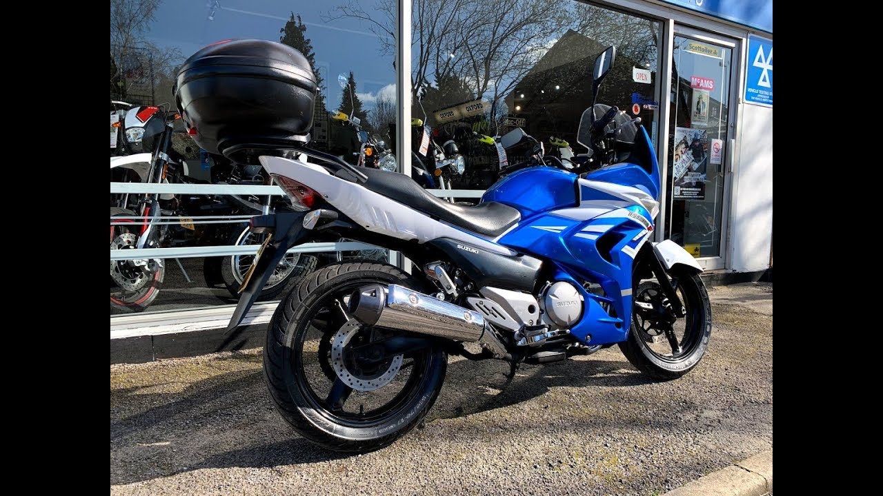 SUZUKI INAZUMA F GW250 BLUE / WHITE QUICK REVIEW & START UP - YouTube