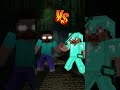 Herobrine vs steve who is strongest with god skin minecraft mcpe shorts viral despacito vs