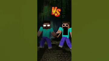 Herobrine vs Steve who is strongest! With God Skin? #minecraft #mcpe #shorts #viral #despacito #vs