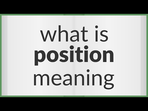 Position | meaning of Position