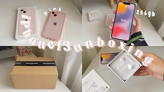 iPhone 13 unboxing 📦 // [ Pink + 256GB ] 💗