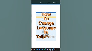 How to Change Language in Tally Prime #tally #tallyprime