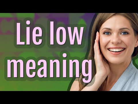 Lie low | meaning of Lie low