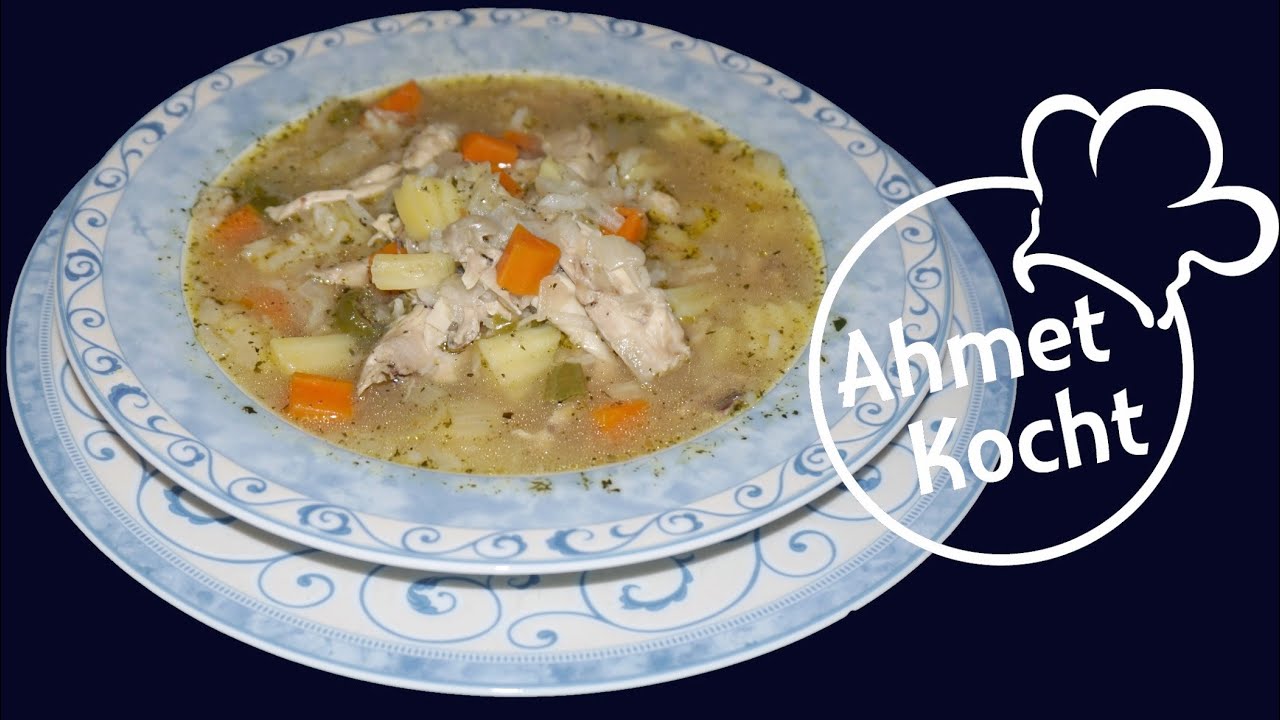 Rezept: Grippe Hühnersuppe mit Reis | AhmetKocht | kochen | Folge 161