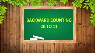 Backward Counting Numbers 20 To 11 Online Learning Video For Kids