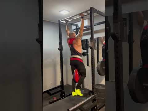 Weighted pullup +60kg deadhang with pause PR