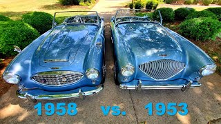 1958 Austin Healey 100-6 vs 1953 100