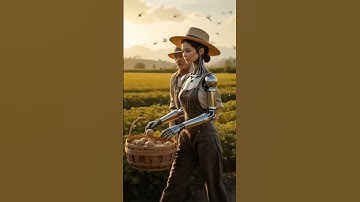 Farmer Robot Lady’s Rural Life! 🌾🤖AIrisVisions #roadto1k #futuretech #robot #robots #aiart #robotics
