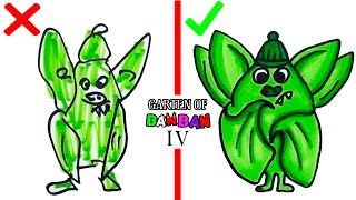 Как нарисовать Nighty Boo из Garten of Banban 4 правильно и неправильно