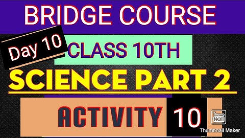10th class setu abhyaskram (Bridge course) Science part 2 day 10 worksheet 10 in English language