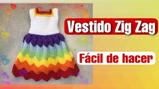 TUTORIAL | Vestido zigzag crochet Paso a paso (SUBS🇺🇸🇧🇷🇹🇷) #vestidoacrochet #vestido