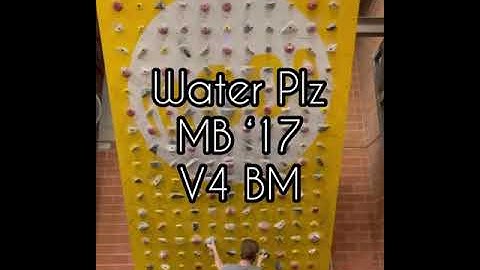 MoonBoard 2017 V4 / 6b+ Benchmark - Water Plz