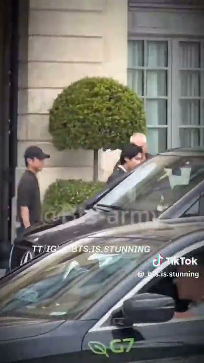 v spotted paris today😌🔥 that's how v looking in blur quality only fools believe in faje rumors🙂💀#bts