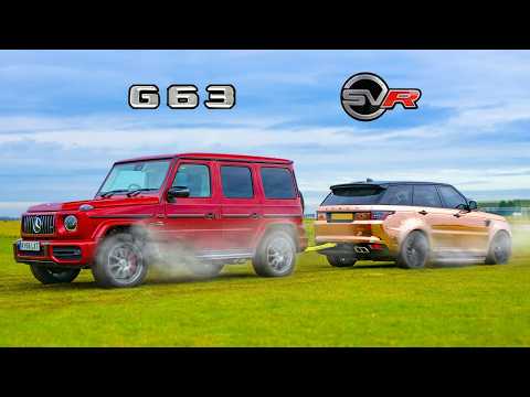 AMG G63 vs Range Rover Sport SVR: TUG OF WAR - Mat vs Yianni!