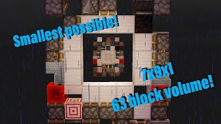 End of smallest 3x3 Piston Door! 63 blocks! (Bedrock) [Showcase] {Broken}