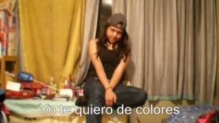 Video thumbnail of "Te Quiero De Colores-vos veis(letra)"