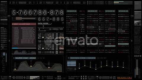 Futuristic Digital Data Telemetry Display | Motion Graphics - Envato elements