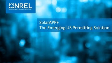 SolarAPP+ Introduction and Technical Demonstration