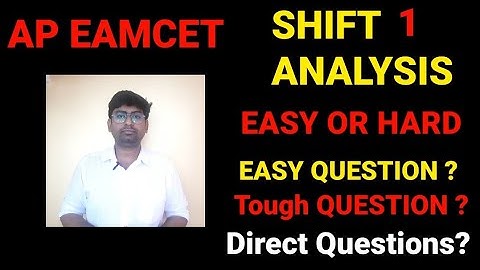 ap eamcet 2022 shift 1 analysis|#apeamcet2022 #apeapcet2022 #eamcet_paper_analysis #eamcet2022